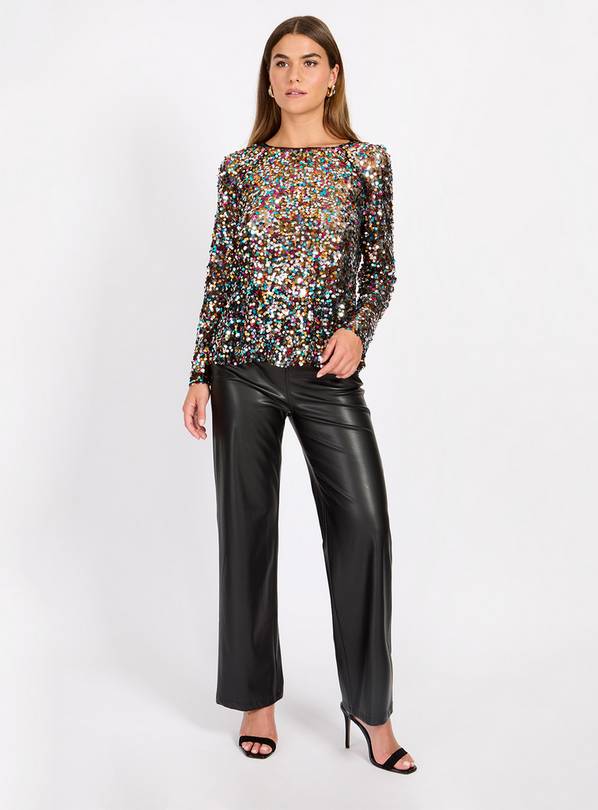Buy VOGUE WILLIAMS Multi Sequin Top 10 Tops Tu